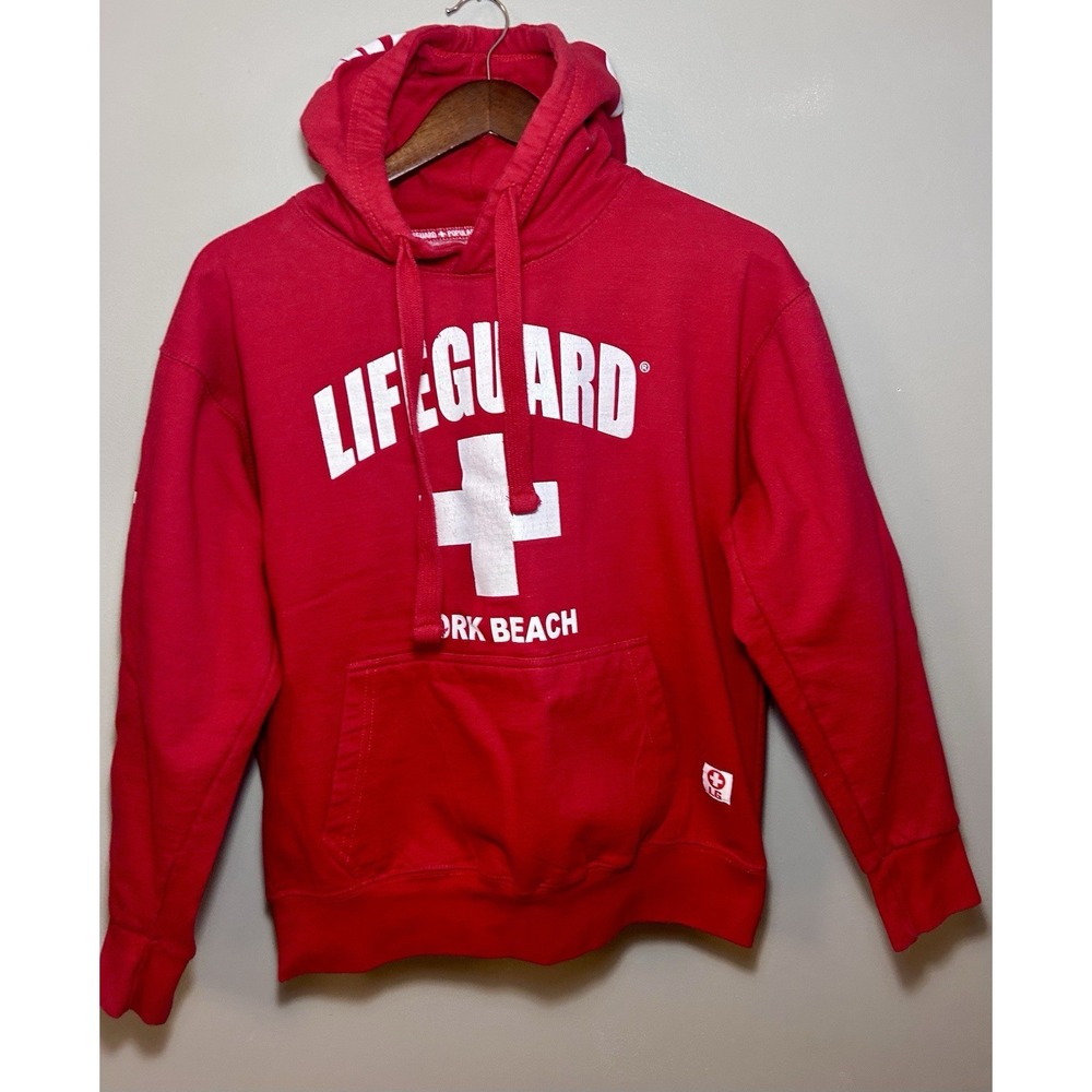 York Beach Life Guard Hoodie, Youth Size Medium (fits‎ Like XS Women's) Summer